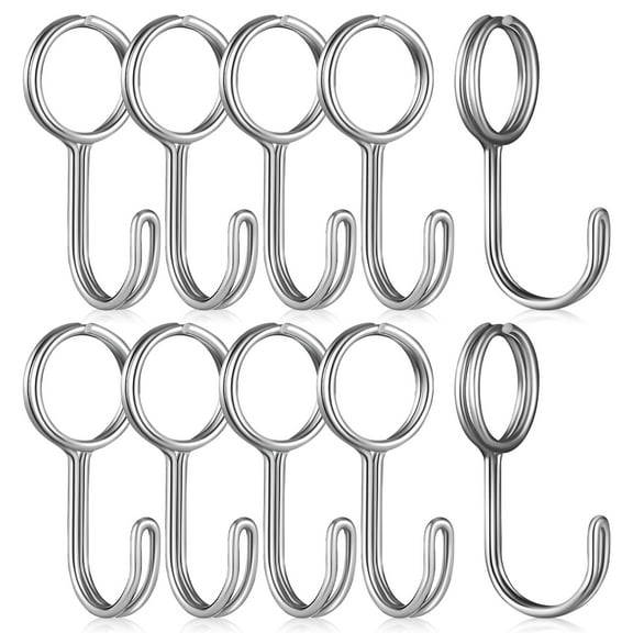 10 Pieces Strap End Hooks Tie Down Webbing Hooks Stainless Steel Hanging Hooks Tarpaulin Hooks Expand Rope Hooks Organizer Hooks