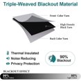 thumbnail image 4 of 2 Panel Set Insulated Room Darkening Curtains (light Grey, 52 X 63 Inches), 4 of 5