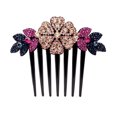 thumbnail image 2 of Pinces à Cheveux à Griffes en Strass, Pince à Cheveux Double Fleur, Design de Perles Flexible et Durable, Pince Queue d'Aronde pour Femmes, 2 of 2