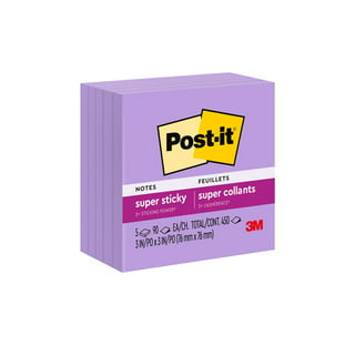 Post-it Super Sticky Notes, Canary Yellow, 3 in. x 3 in., 90 Sheets, 12 Pads