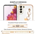 thumbnail image 6 of Compatible with Samsung Galaxy S22 Case Silicone Shockproof with Love Heart Wrist Strap Chain for Women, Samsung S22 Phone Case Ultra Thin and Soft Cases (White), 6 of 13