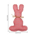 thumbnail image 3 of MOQLOM Easter Fabric Bunny, 1pc Easter Rustic Rabbit, Table Top Rustic Farmhouse Decor for Desk Counter Tiered Tray Home Exquisite Soft Craft, Red, 7.87×5.11 inch, 3 of 3