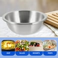 thumbnail image 3 of Juego de 2 tazones de acero inoxidable para mezclar ensaladas, de diseño sencillo, fáciles de limpiar, de anidación profunda para cocina con tapa., 3 of 6