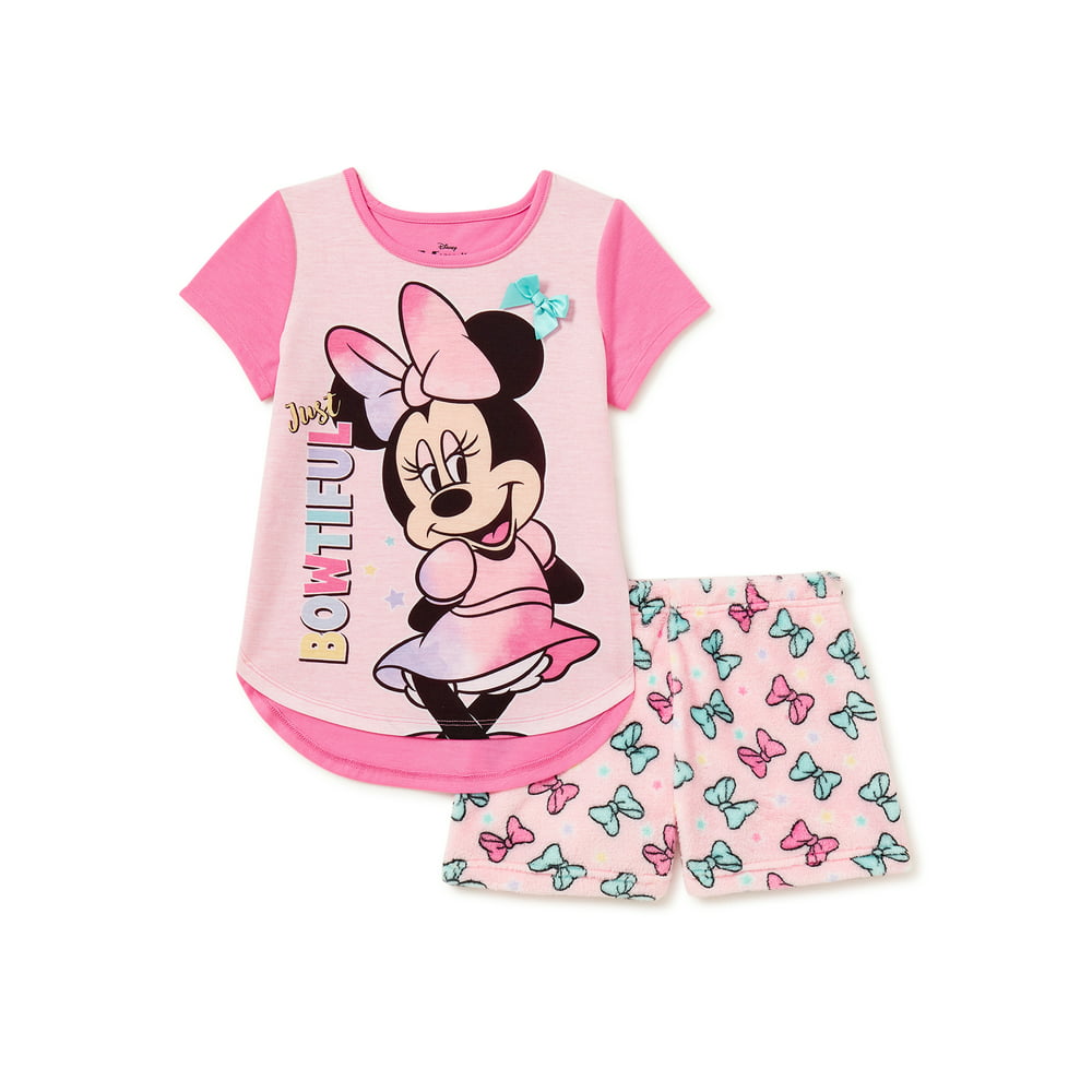 Minnie Mouse - Disney Minnie Mouse Girls' Top and Shorts Pajama Set, 2 ...