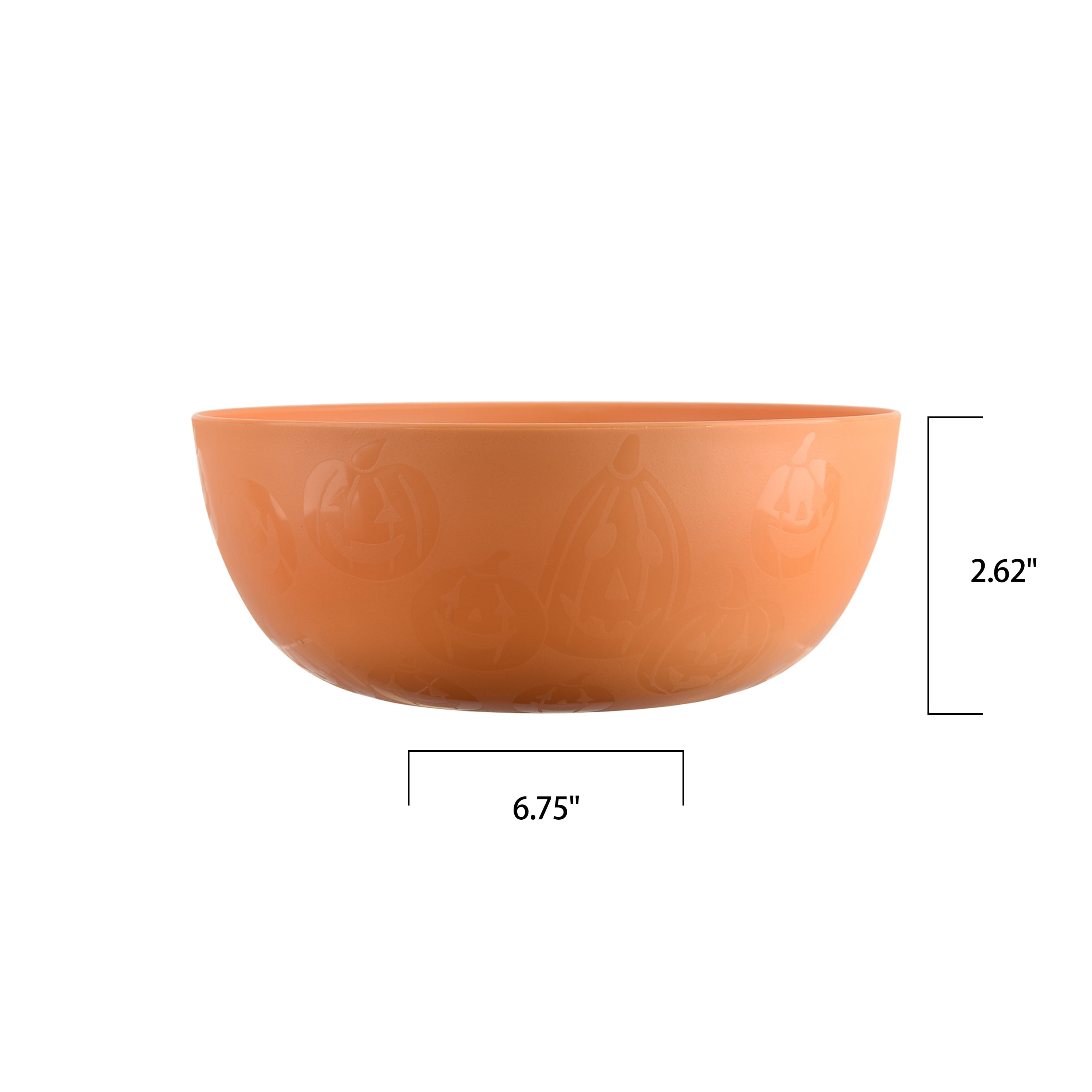 Mainstays 30-Piece Plastic Etched Pumpkin Dinnerware Set, Orange