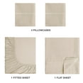 thumbnail image 3 of MyOwn Full Size Sheet Set - Cotton Rich Bedding Sets Full, 4 Piece Deep Pocket Full Bed Sheets - Ultra Soft, Wrinkle Resistant, Quick Dry, Easy Care Full Sheets - Taupe, 3 of 4