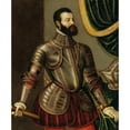 thumbnail image 2 of Agostino Galeazzi 15x17 Black Ornate Wood Framed Double Matted Museum Art Print Titled - Portrait of a Commander (Alfonso D’Avalos, Marquis Del Vasto) (About 1545), 2 of 5