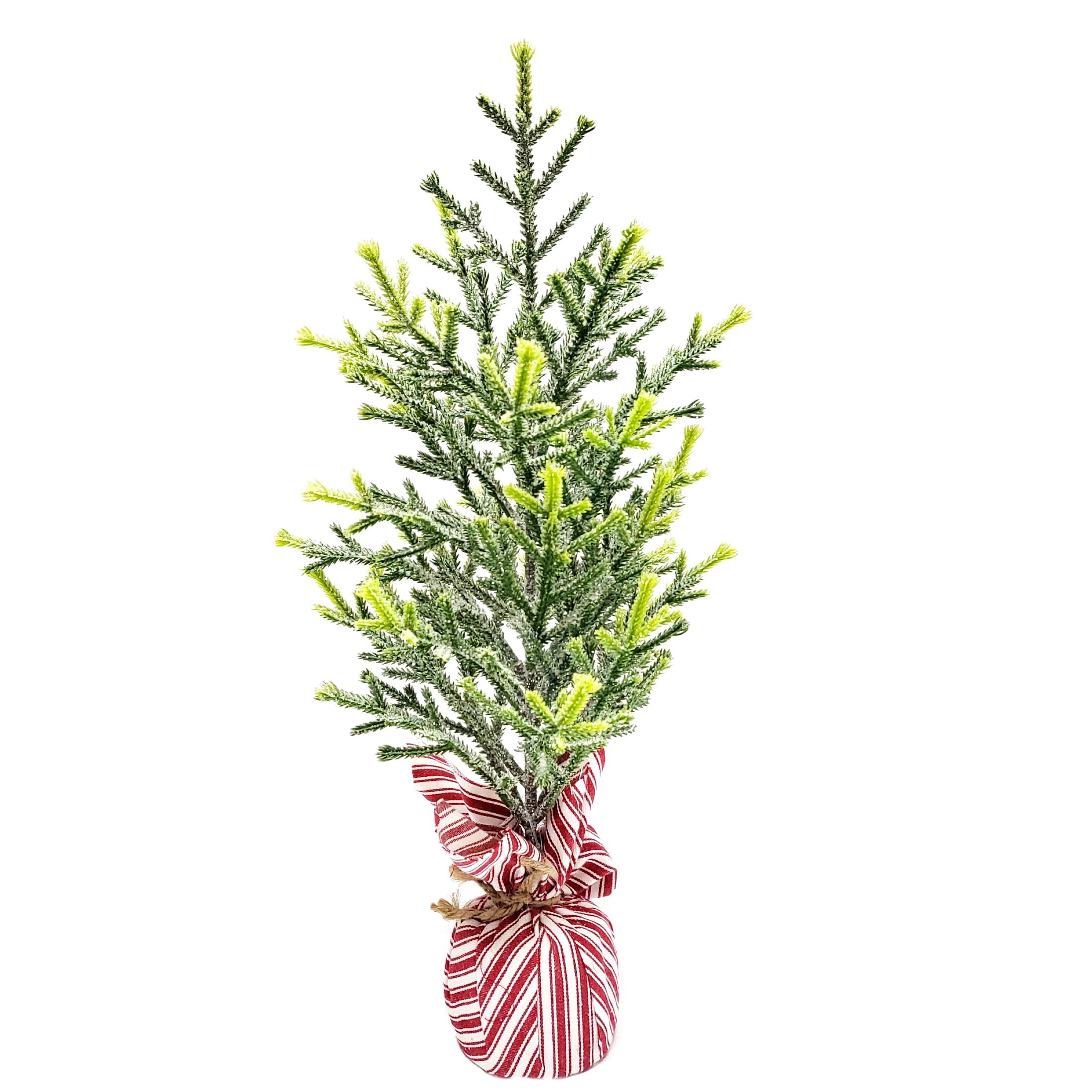 Holiday Time Fir Tree in Red & White Striped Pot, 18"