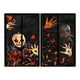 thumbnail image 1 of 2 decoraciones de Halloween para ventanas con cuerda para puertas, póster de portada aterrador para fiestas Esqueleto de terror, 1 of 9