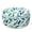Blue Leaves, variant on Portable Inflatable Outdoor Ottoman, Round Patio Footrest Stool (21”x 9”), All-Weather Fade-Resistant Footstool for Garden, Camping, Poolside & Home Use (Space-Saving & Lightweight)