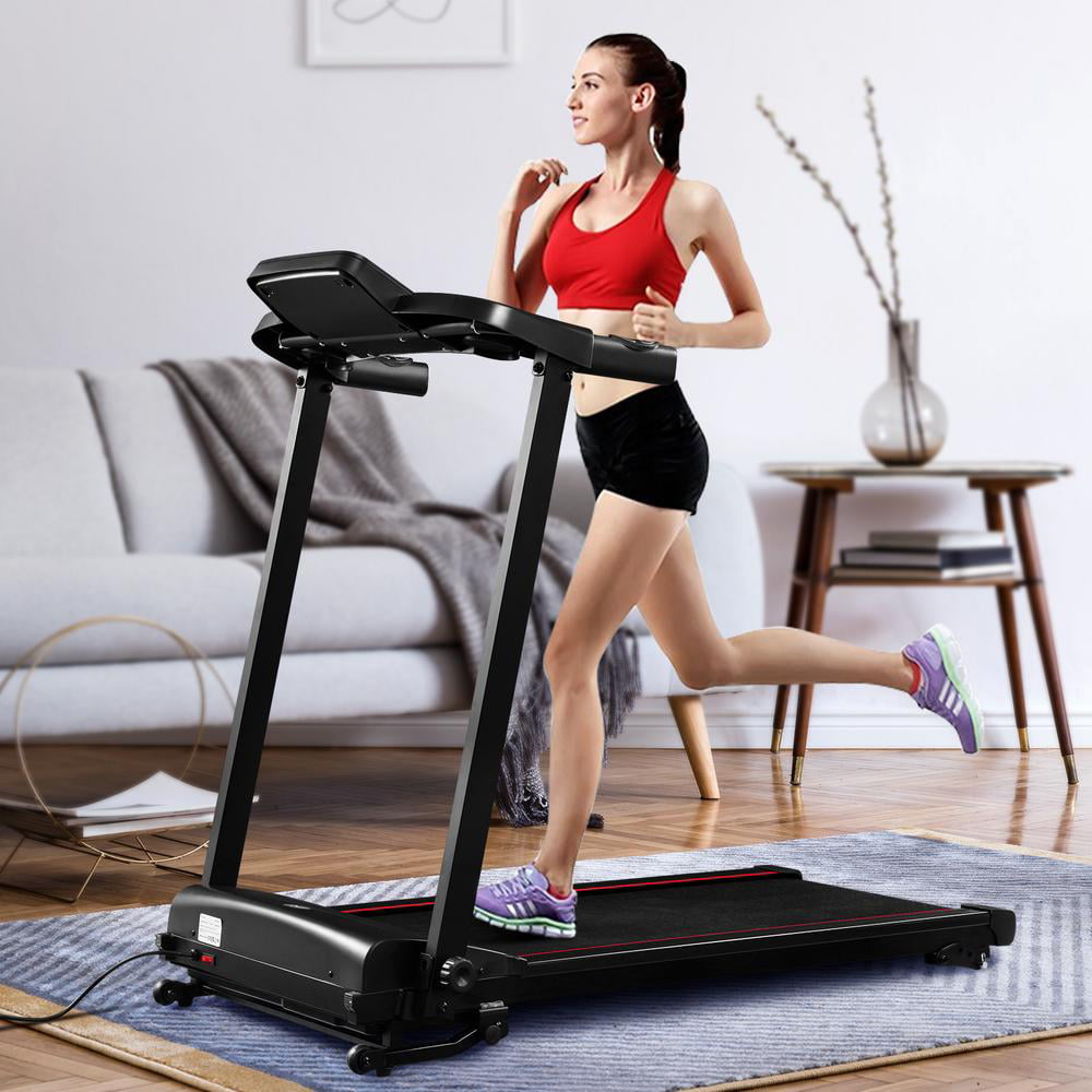 Motorized Fitness Exercise Machine for Home Gym Cardio Training w/Wheels Best Choice Products 800W Folding Electric Treadmill Safety Key Heart Sensor 
