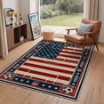 thumbnail image 2 of GENIMO 2'x7' Runner Rug, Washable Rug Non Slip Soft Vintage Americana Soccer Field Hallway Runner for Kitchen Entryway Laundry Room, Vintage Americana, 2 of 8