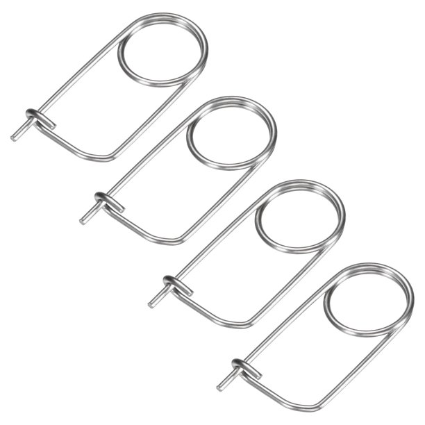 Uxcell 4-Pack Pin de Seguridad de Chaveta en Forma de Broche, Pines de Acero Inoxidable M1.6x20, Sujetadores de Broche de Bloqueo Rápido, Clips Retenedores Pesados