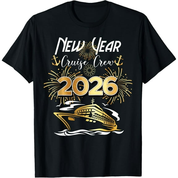 New Year Cruise Crew 2026 Years Eve Party Vacation Matching T-Shirt Shirts