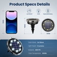 thumbnail image 7 of 12 Pack Cold White LED Ground Lights with Gear Design, Waterproof Landscape Pathway Lights, 7 of 7