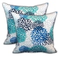 thumbnail image 3 of HomeRoots 472868 19 x 19 x 1 in. Blue & White Zippered Floral Throw Indoor & Outdoor Pillow Cover - Set of 3, 3 of 3