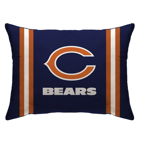 Chicago Bears 20" x 26" Standard Stripe Logo Micro Plush Bed Pillow Cover
