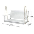 thumbnail image 3 of Wood Porch Swing With Relaxing , 49.01”w X 24.91”d 22.24”h 800lb Weight Capacity, Slatted Design,, 3 of 5