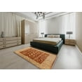 thumbnail image 5 of Ahgly Company Machine Washable Indoor Round Industrial Modern Lava Red Area Rugs, 3' Round, 5 of 7