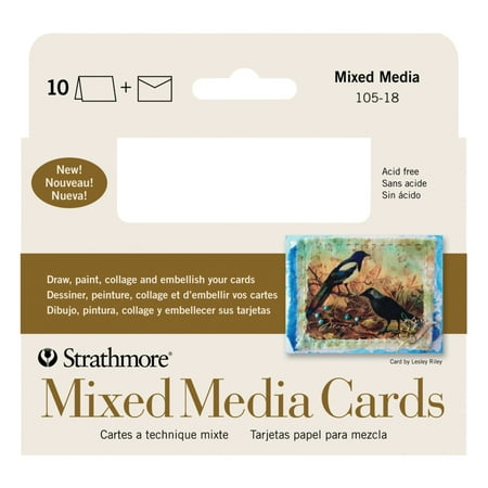 UPC: 0012017702181 | Strathmore Mixed Media Cards  3.5in x 4.875in  10/Pkg.