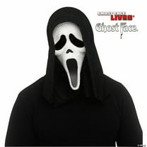 Fun World Ghost Face Adult Pearlescent Full Face Halloween Costume Mask - White One Size Fits Most
