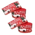 thumbnail image 2 of Wrapping Ribbon, Christmas Ribbons  Printing Retro Vivid Environmentally Friendly  For Christmas Decoration Red,Hemp,Gray, 2 of 8