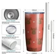 thumbnail image 6 of Christmas 20oz Stainless Steel Mobile Tumbler – Vacuum Insulated Coffee Mug with Lid, Spill-Proof Travel Cup for Hot & Cold Drinks, 6 of 7