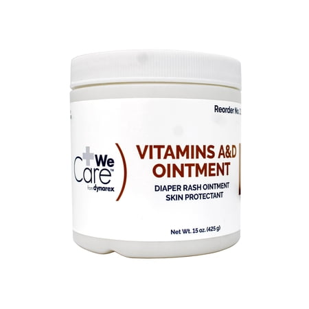 Dynarex Vitamin A&D Ointment, Diaper Rash Treatments, 15 oz. Jar