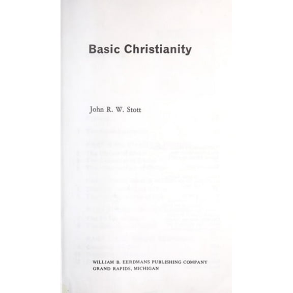 Pre-Owned Basic Christianity (Paperback) 0802811892