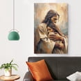 thumbnail image 4 of Christ Jesus And Woman Wall Art God Jesus Hugging Woman Hair Vintage Canvas Painting Wall Art Poster Scroll Canvas Painting Picture Living Room Decor Home 16x24inch(40x60cm), 4 of 6