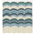thumbnail image 3 of Ambesonne Tiles Shower Curtain, Antique Roman Retro Pattern, 69"Wx75"L, Pale Petrol, 3 of 4