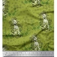 thumbnail image 1 of Soimoi Velvet Fabric Clover Grass & Lion Animal Print Fabric by the Yard 58 Inch Wide, 1 of 1