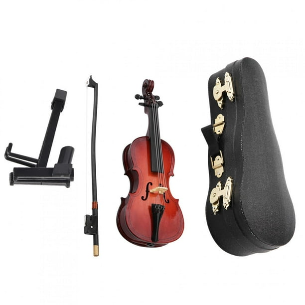 Modelo de violonchelo en miniatura, réplica de violonchelo en miniatura de madera de 5.5 pulgadas con estuche, modelo de instrumento, regalos musicales, adornos para manualidades, hogar, café, casa, a