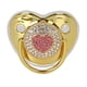 thumbnail image 4 of Pacificadores bling, exquisitos chupetes infantiles forma de corazón de silicona para el recién nacido para dormir, 4 of 7