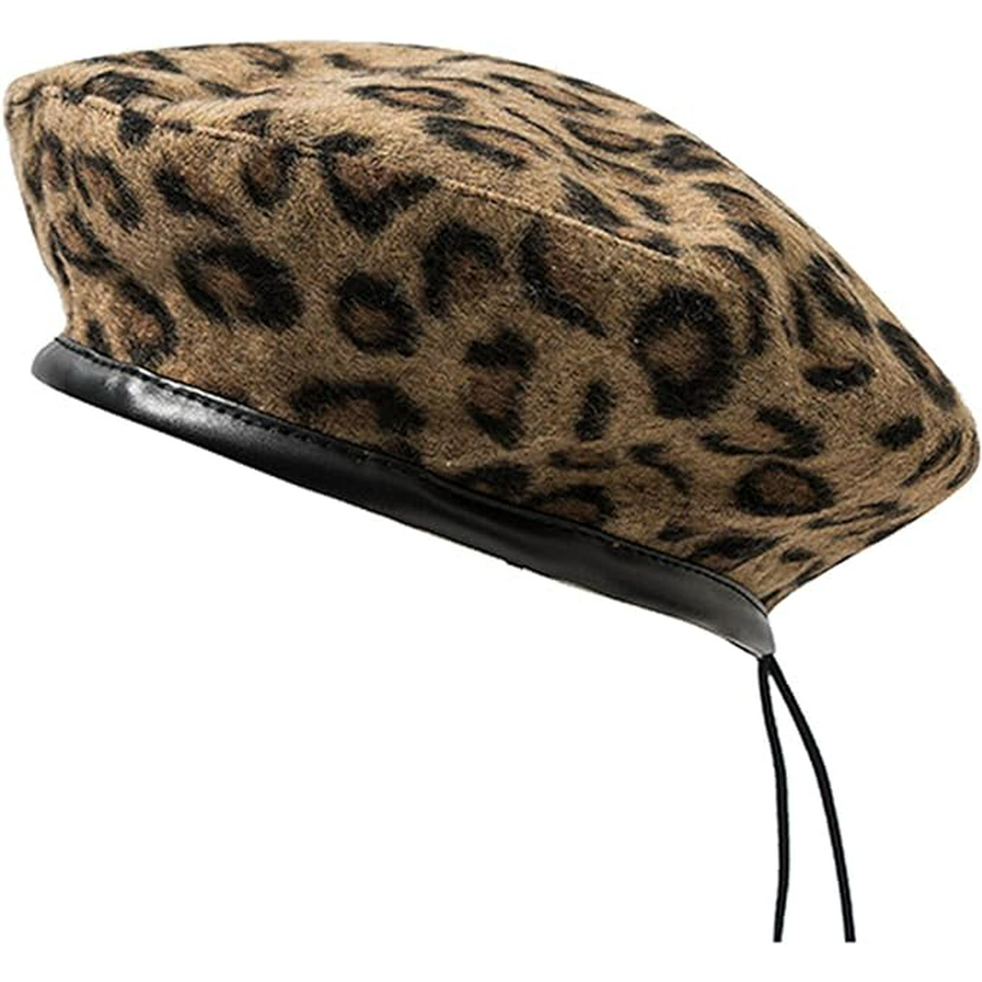 帽子 OLD STANDARDS - ANIMAL BIG BERET Leopard Leopard Print Beret Hat Animal Cheetah Pattern French Hats