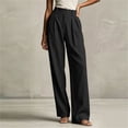 thumbnail image 4 of Womens Dress Pants Business Casual Work Pants Comfortable High Waist Stretchy Trousers Pull On office Slacks Black S(S), 4 of 9