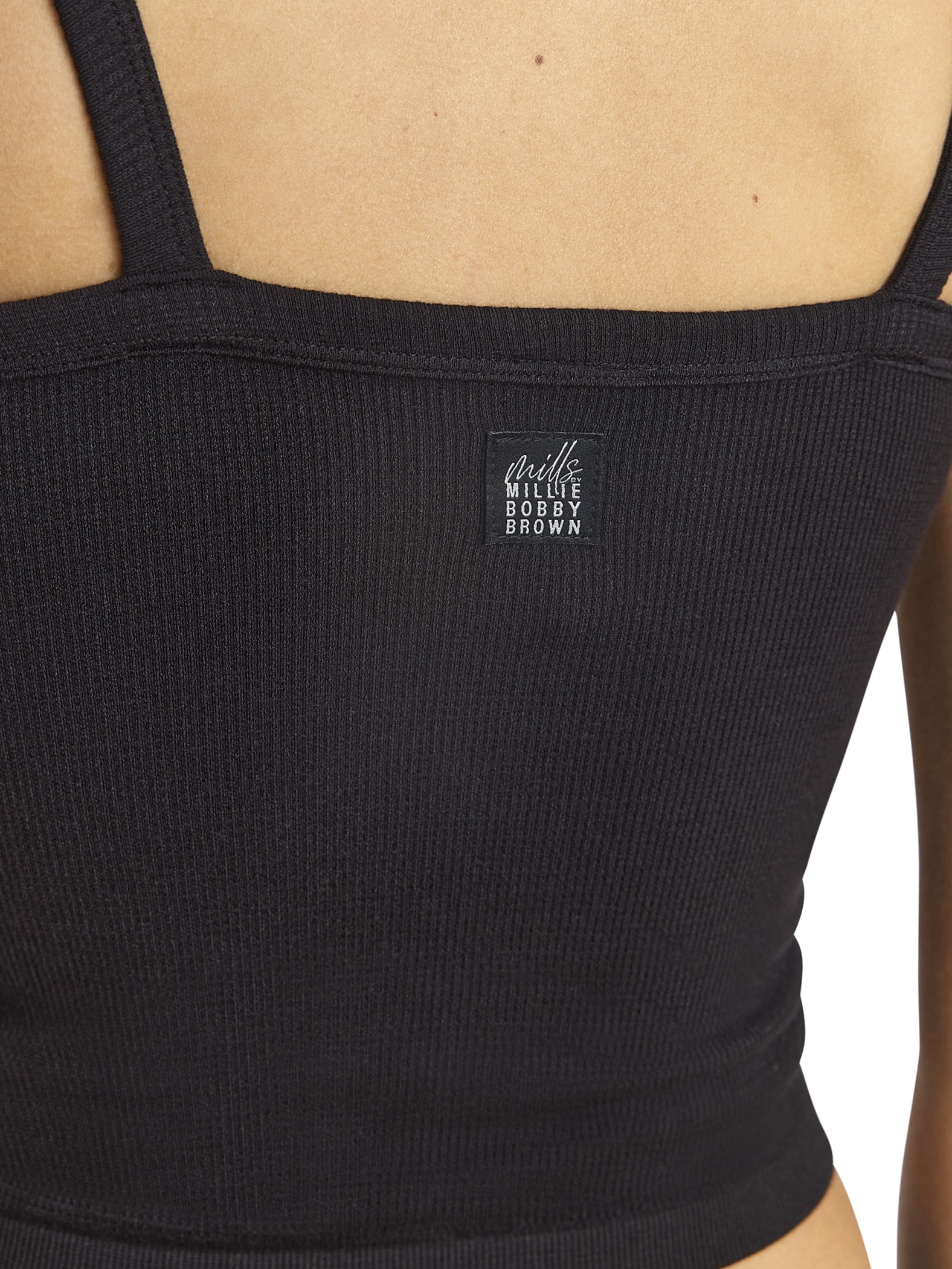 Mills by Millie Bobby Brown Women's Softie Ribbed V-Neck Tank Top, Sizes XS-XXXL
