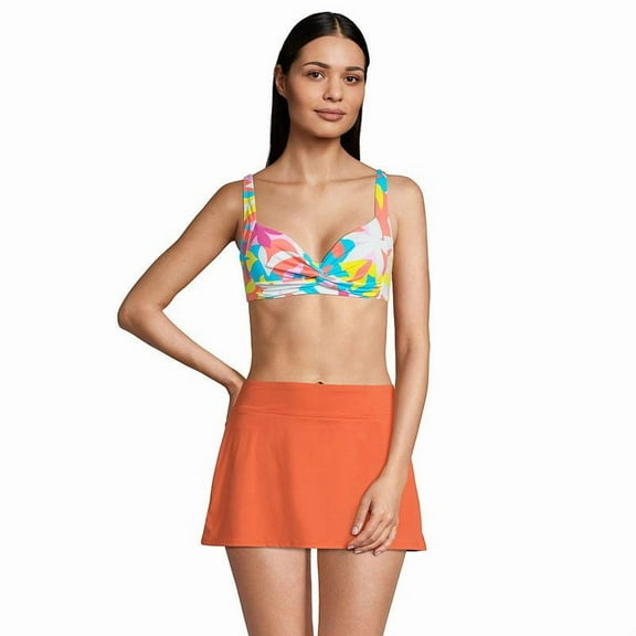 Women's Lands' End Twist-Front Underwire Bikini Top, Size: 4, Dark Blue