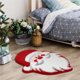 thumbnail image 1 of Teissuly Christmas Irregular Santa Claus Shape Area Rug, Indoor Non-Slip Machine Washable Rug, Non-Shedding Mat For Bedroom Living Room Office Nursery Room Home Decor Teissuly WER2023112001569, 1 of 9