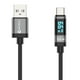 thumbnail image 1 of Cable GMobile Tipo-C A USB, 1m, 66W, trenzado, pantalla led, negro, 1 of 2