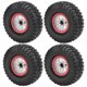 thumbnail image 3 of 4 Uds llantas Beadlock neumático de goma 1/10 coche trepador de control remoto para Hsp/Tamiya/Axial SCX10 D90White, 3 of 8