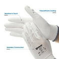 thumbnail image 6 of ANDANDA 12 Pairs Safety Work Gloves, Seamless Knit Work Gloves with PU Coated, Ideal Work Gloves Men for General Duty Work, White, Size S, 6 of 8