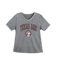 thumbnail image 5 of Women's Gameday Couture Gray Texas A&M Aggies Iconic Edge Rhinestone V-Neck T-Shirt, 5 of 7