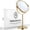 Gold, variant on 10X Magnifying Makeup Mirror on Round Stand for Tabletop, Bedroom Vanity Desk and Bathroom Counter - Free Standing Double Sided 10X/1X Magnification Mirror - 7" Wide and 14" Tall (Chrome)