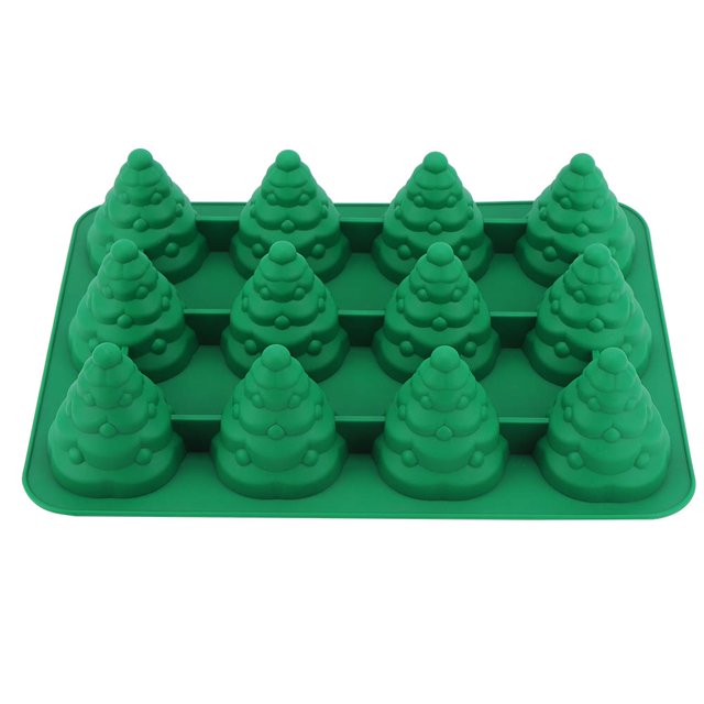 Molde De Pastel De árbol De Navidad De Seguridad, Molde De árbol De Navidad, Congelador De Refrigerador Para Horno Microondas ZAQW Verde