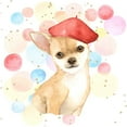 thumbnail image 2 of Atelier B Art Studio 12x12 White Modern Wood Framed Museum Art Print Titled - CHIHUAHUA DOG ARTIST, 2 of 4