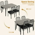thumbnail image 7 of GAOMON 4-Person Dining Table Set for Small Spaces, Compact 5-Piece Kitchen Tables and Chairs, Modern Chamfer Design Dinette Set for 4 with Cushion Seats for Apartments, Home Kitchen,Retro Grey, 7 of 7
