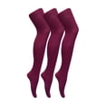 thumbnail image 1 of 3 Pair Multipack Womens Coloured Opaque 80 Denier Tights | Sock Snob | Plain Block Colour Tights, 1 of 2