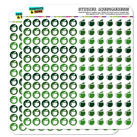 Apple Fruit Dots Planner Calendar Scrapbooking Crafting Stickers - Green - Opaque