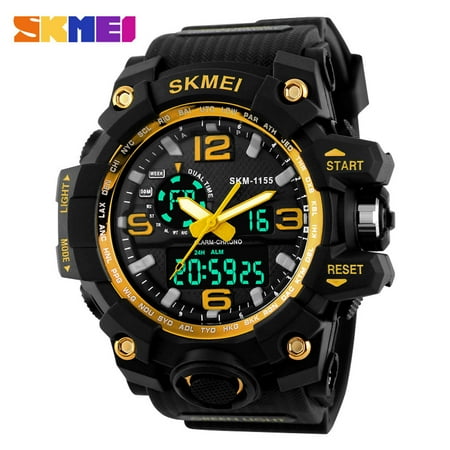 SKMEI New 2016 Luxury Brand LED Military Waterproof Wristwatch Fashion Sport Super Cool Men's Quartz Analog Digital Watch Man Sports